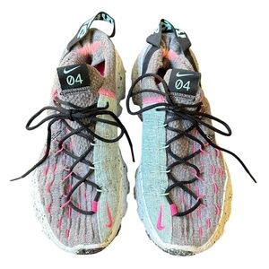 Nike Women's Space Hippie 04 South Beach Grey Pink - Size 10